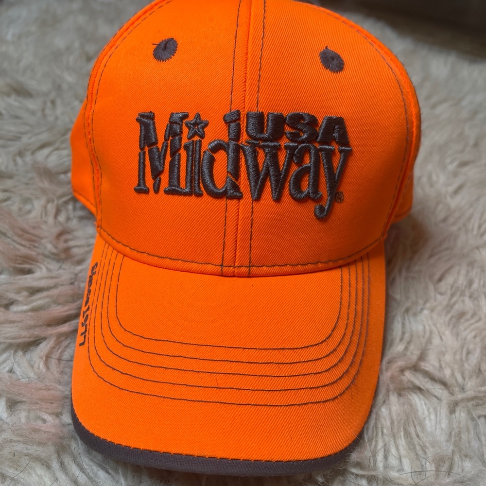 MidwayUSA Blaze Orange Cool Gray Cap Hunting Hat